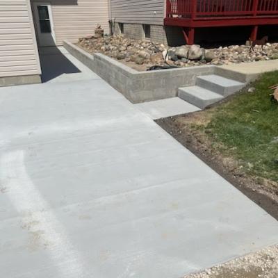 Concrete Approach Sidewalk Retaining Wall Flushing Michigan Jj Concrete Works 4